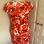 Vibrant HallHuber lined dress - new - size 12-14 Image 3