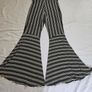Beaufille Black And White Striped 70's Style Bell Bottom Trousers RRP 250E Image 6