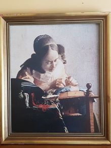Vintage "The Lacemaker" by Jan Vermeer