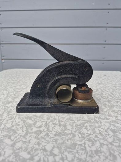 antique cast aluminium desktop embossing press