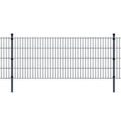 2D Garden Fence Panels & Posts 2008x1030 mm 4 m Grey
