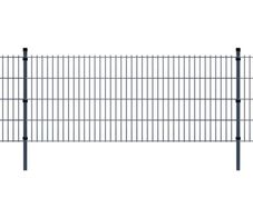 2D Garden Fence Panel & Posts 2008x1630 mm 2 m Grey