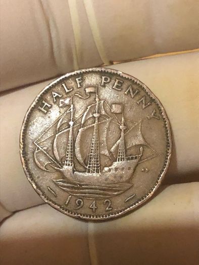 George VI half penny  x 36 Pictures