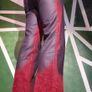Y2K Red & Black Ombre Velvet Flared Trousers Image 2