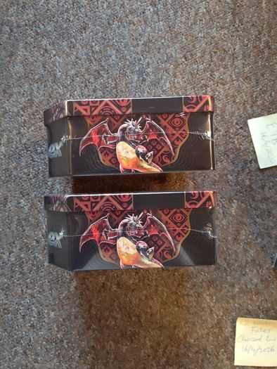 Pokemon TCG Scarlet and Violet Paldean Fates Charizard ex Tins