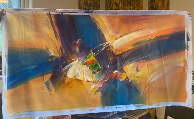 Large Hand Painted Oil on Canvas - Modern Abstract Impressionism