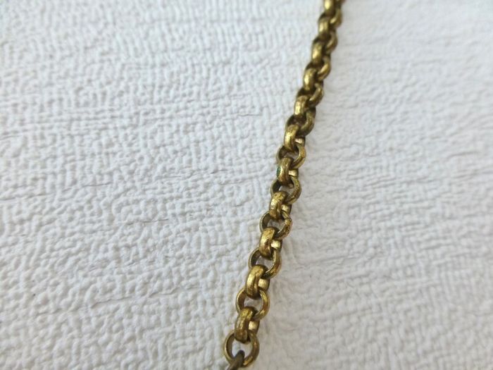 1930s Art Deco Vintage Victorian Art Nouveau Brass Necklace