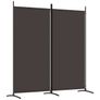 2-Panel Room Divider Brown 175x180 cm Fabric Image 3