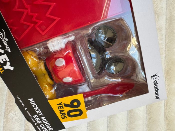 Disney Mickey Mouse Egg Cup & Toast Cutter 90th Anniversary Paladone Please see photos