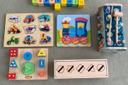 Selection of wooden montessori toys