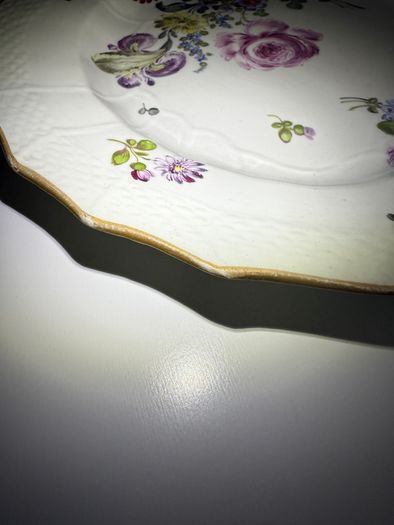Antique Edme Samson Paris Cabinet Plate. Meissen Style, Rue Beranger. c.1873 to 1890