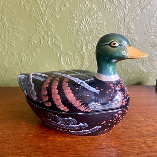 Vintage French duck pate tureen