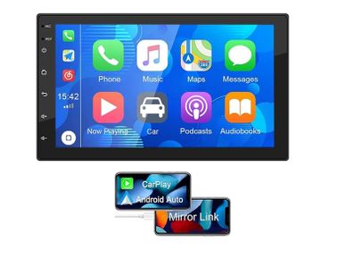 Car 2G 32GB CarPlay Android Auto Radio 2 Din 7 inch Android Multimedia Player GPS WIFI Bluetooth Player for Universal AutoRadio Stereo Video Navigation SWC WIFI