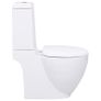 Ceramic Toilet Back Water Flow White Image 5