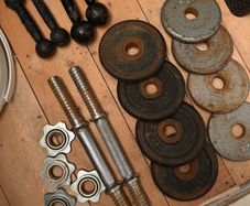 Cast Iron Dumbbell Set + Plates + Spinlock Bars
