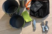 camping Camping Cookware Set 1-2 Person - Pots, Cup + Cutlery