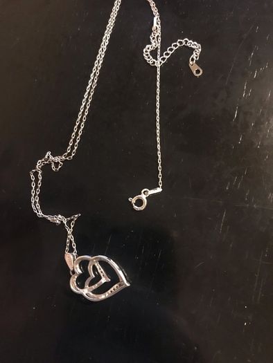 Real diamonds silver necklace