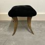 Antique Cow Horn Footstool, Four Genuine Horn Legs , Restoration Project Image 3