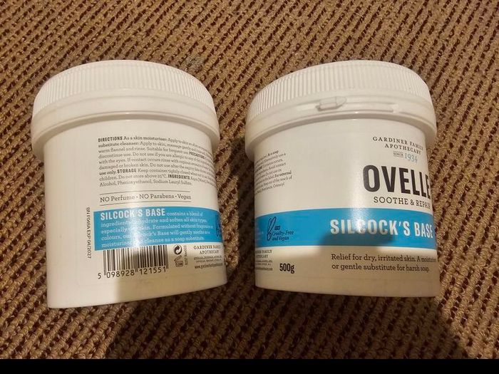 Two Brand New Sealed Ovelle Sooth & Repair Silcock's Base 500g each