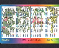 1996 Isle of Man UK5/ 55 units 1996 Calendar  (Siemens - S30 (Module 34)) Phone Card