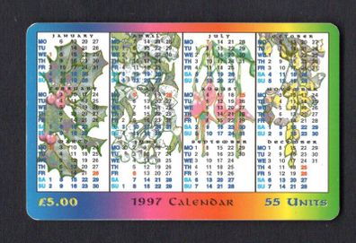 1996 Isle of Man UK5/ 55 units 1996 Calendar  (Siemens - S30 (Module 34)) Phone Card
