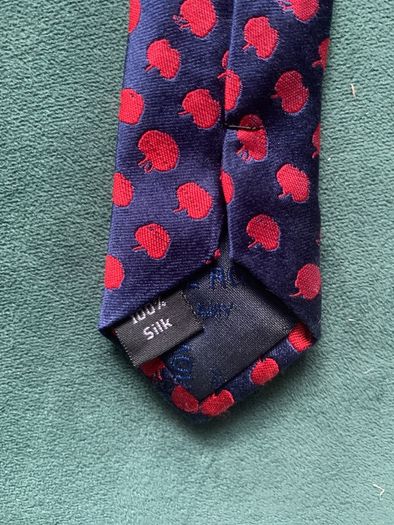 Silk Tie Apple Motif