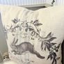Large 55cm x 55cm French Lapin grain sack stripe indoor/outdoor cushion Image 7