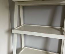 Contemporary ladder shelving unit