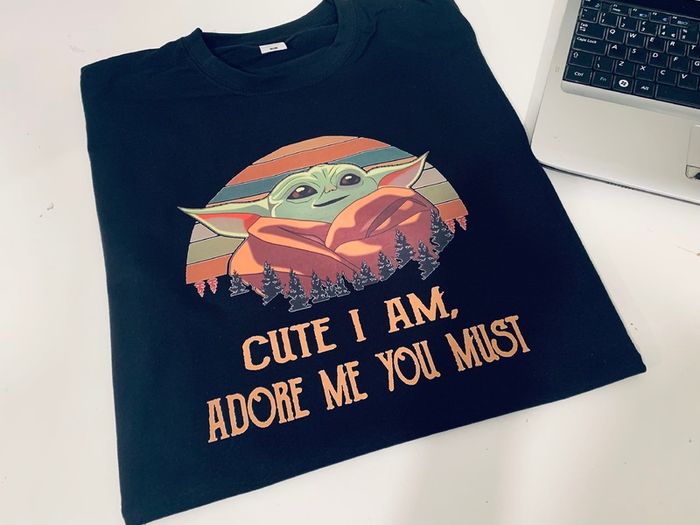 Baby yoda cute i am adore me you must t-shirt