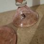 Vintage pink art glass candlesticks x 2 Image 2