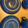 Pristine Pair of Denby "Imperial Blue" Cups & Saucers | English Stoneware Set of 2 Image 4