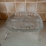 Art Deco Pressed Glass 4 Section square Serving Dish Image 6