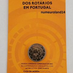 Portugal 2 Euro Commemorative Coin 2026 - Rotary BU. Coincard.