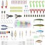120 PCS Fishing Lures Mixed Including Spinners,VIB,Treble Hooks,Single Hooks,Swivels,Pliers and Tackle Box Image 4