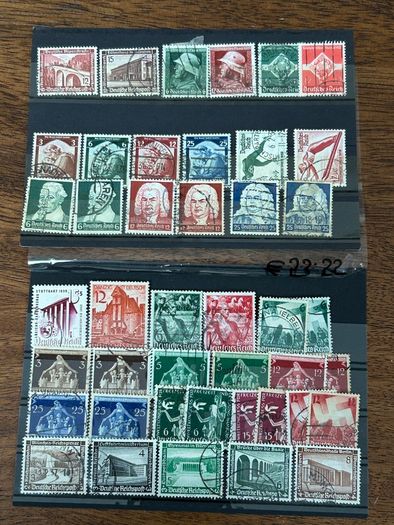 Germany 1872-1945 Reich Collection lot stock 1200+ stamps and 2 Mint sheets