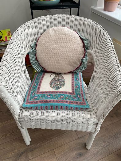 white Wicker chair