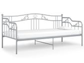 Sofa Bed Frame Grey Metal 90x200 cm