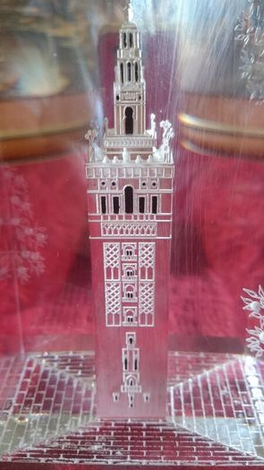 8.25 Inches Tall La Giralda Bell Tower Glass Prism