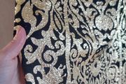 gold black skirt size m