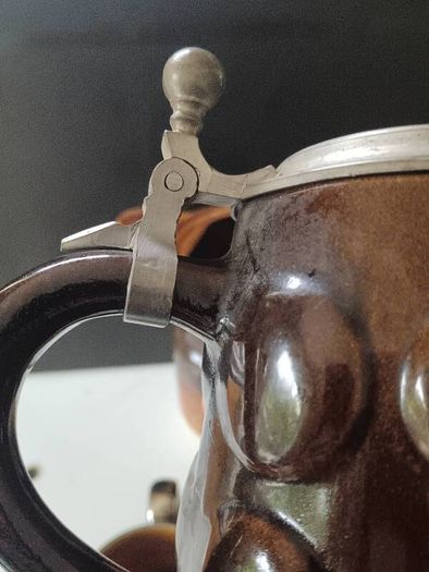 6 Pce Vintage Ceramic and Pewter Set
