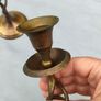 Pair of Vintage brass barley twist candle sticks Image 7