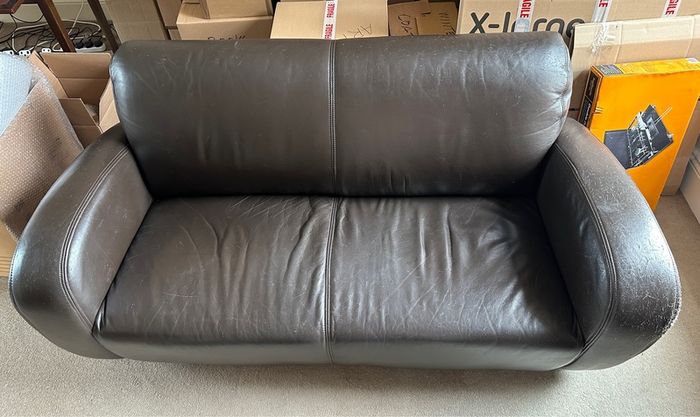 Brown Leather Couch
