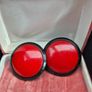 Vintage Red Earrings Image 2