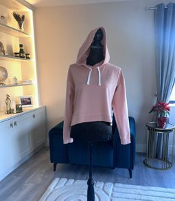 Ladies Pink Cropped Hoodie from Jacks Wills. Size UK 10 / EU 38
