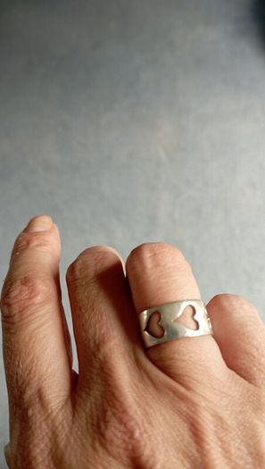 Sterling silver heart ring