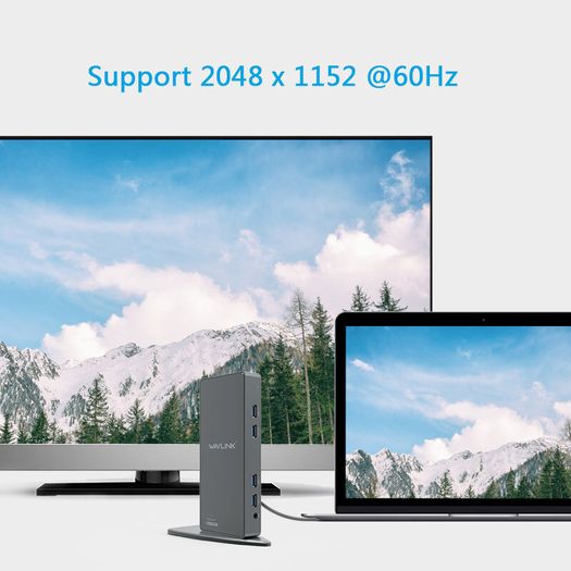 USB 3.0 Aluminum Universal Docking Station - Dual Monitor, 6 USB Ports, Gigabit LAN