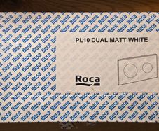 Roca PL10 Dual Flush Plate - Matt White