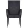 7 Piece Garden Dining Set Black Image 10