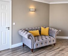 Grey Chesterfield Style 2 Seater Sofa  Excellent Condition