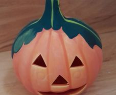 Halloween tea light holder: Pumpkin shape